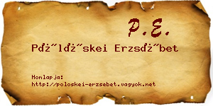 Pölöskei Erzsébet névjegykártya